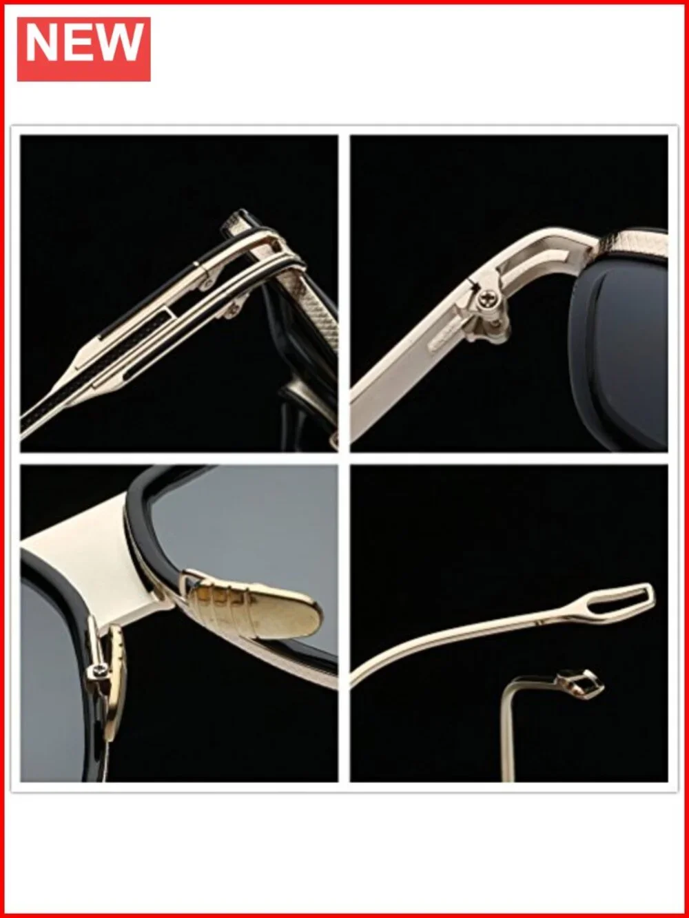 Aviator Sunglasses UV Protection Oversized Retro Shades Goggle Alloy